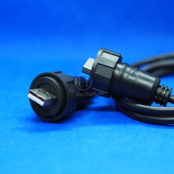 Cổng USB đực nối dài gắn tủ điện chống nước, dây dài 1M Cổng USB đực nối dài gắn tủ điện chống nước, dây dài 1M